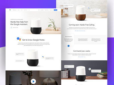 Google home presentation clean gmail google home landing minimal page product