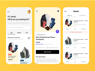 Ecommerce App Concept app cart clean ecommerce minimal product design product details trendy ui ux