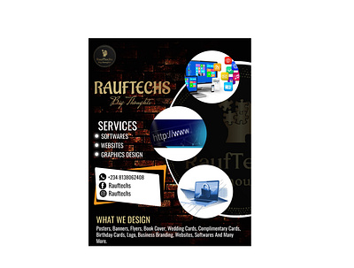 RaufTechs Ad Flayer branding design graphic design illustration logo vector