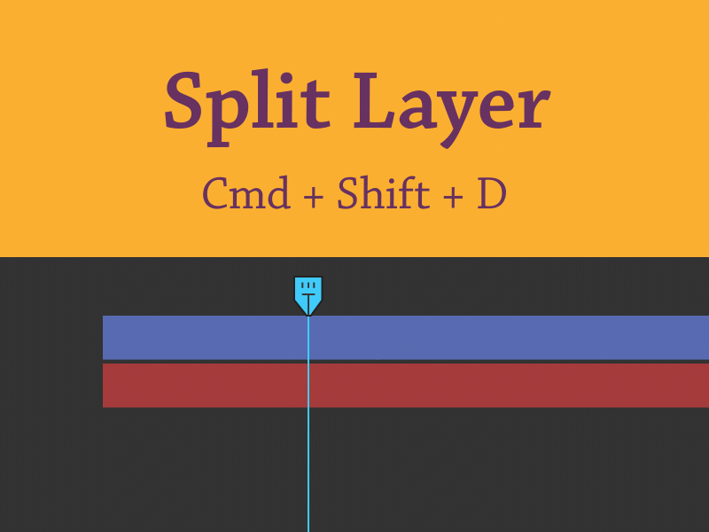 Split Layers after effects tips animation