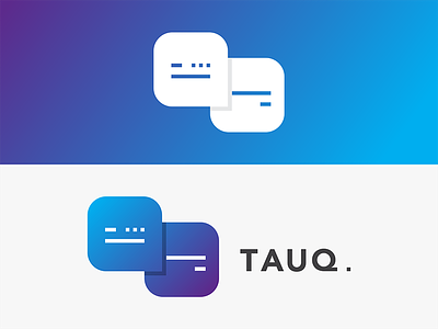 Tauq logo WIP app brand chat design logo tauq