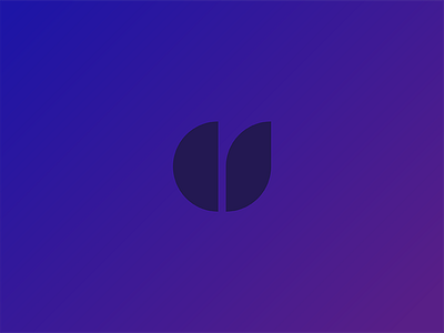 Organic "V" brand design logo purple v