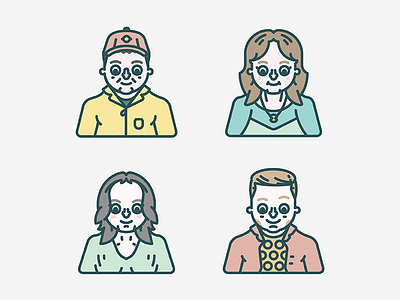 Portraits avatar face human illustration people portrait vector