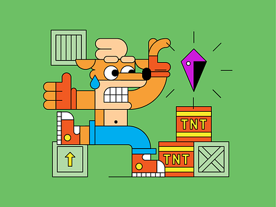 Crash Bandicoot bandicoot character crash illustration playstation tnt vector video game