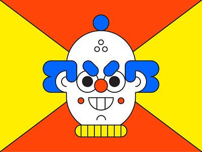 Evil Clown carnival character clown horror illustration scary spooky