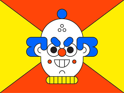 Evil Clown carnival character clown horror illustration scary spooky