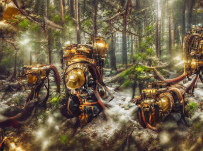 Steampunk Forest ft. starryai