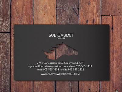 Parkview Equestrian Business Cards