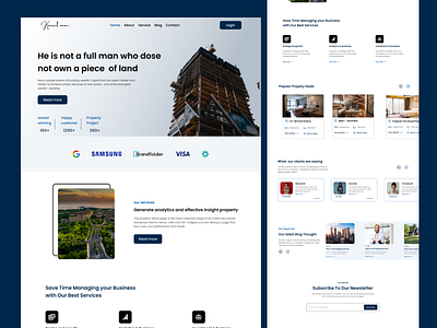 Real estate landing page business emon@6 landing page design uiux web design