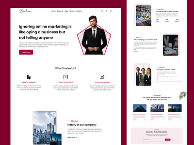 Digital Agency Landing Page agency website design business emon@6 landing page design