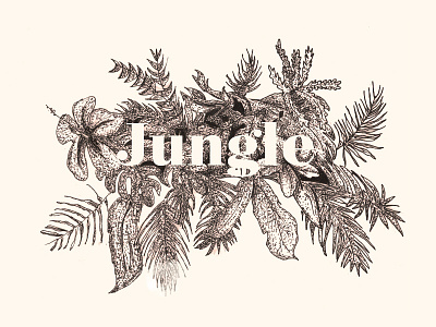 Jungle cool draw flowers free illustration jungle nice type