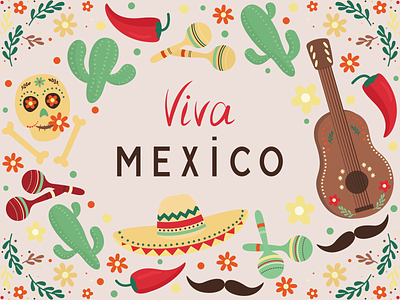 Viva Mexico clip art culture illustration mexican mexico vector graphic vector illustration