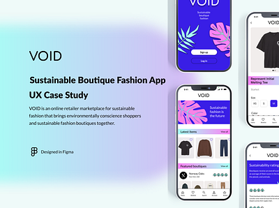 VOID - Case Study app app design case study design product design retail shopping app ui ux