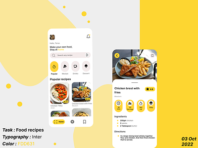 Dailyui-02-Food recipes branding design graphic design ui ux