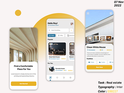 Daily-ui-Real estate 3d app design dribble graphic design logo ui ux