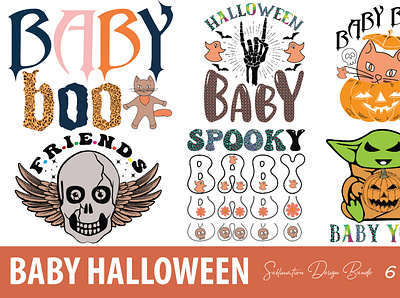 Baby Halloween Sublimation Bundle skeleton bones