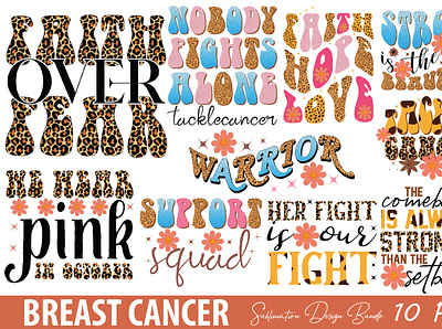 Breast Cancer Sublimation bundle woman