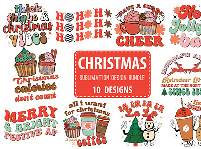 Christmas Sublimation Bundle 3d animation branding christmas sublimation bundle design graphic design halloween illustration logo motion graphics ui woman