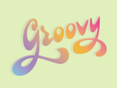 ✨Groovy ✨ gradient groovy lettering