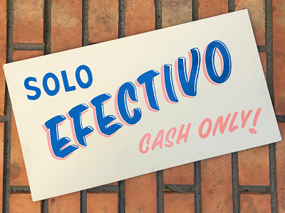 ✨💴 Cash only 💴✨ cash lettering signpainting signwriting