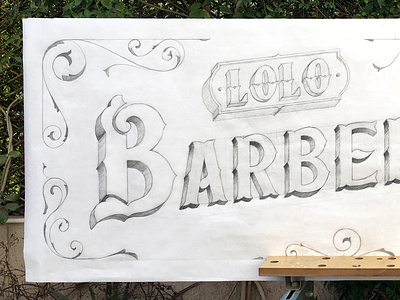 Barber shop Sign Sketch I.