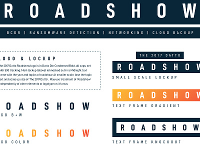 Roadshow Campaign Style Guide campaign style guide