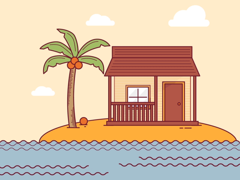 Map Island after effects animation coconut illustration map motion graphics