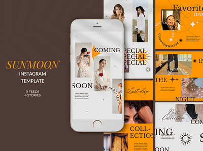 Sunmoon Instagram Templates business buy clothes clothing cloths coupon deal discount dress fashion flat flat design gif instagram marketing multipurpose page promotion retargeting sale