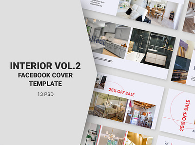Interior Facebook Cover Templates advertising banner and adds banners business clean corporate coupon deal decor decoration decorative discount facebook flat flat design home house decoration interior interior business marketing
