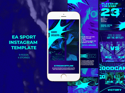 Ea Sport Instagram Templates badge colorful diamond esports facebook game gamer gamers gaming instagram instagram feed instagram templates instagramable league logo match results statistics team