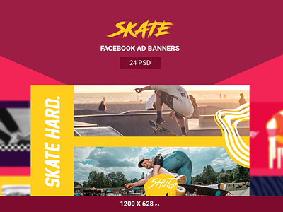 Skate Facebook Ad Banners