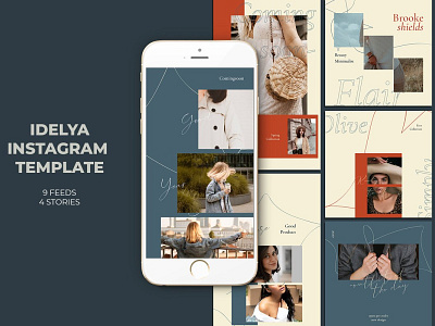 Idelya Instagram Templates azruca banner pack banners business buy clothes clothing cloths coupon deal discount dress fashion flat flat design gif instagram marketing multipurpose page