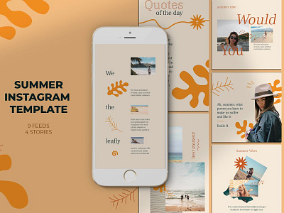 Summer Instagram Templates azruca business coupon cover page deal discount facebook fb followers gif gif banner google google adwords instagram likes marketing multi purpose multipurpose packaging promotion