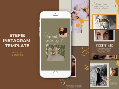 Stefie Instagram Templates ad advert azruca banners beach ig instagram layout mockup network photoshop promo promotion promotional psd social social media summer sun template