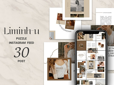 Liminh u Puzzle Instagram Feed azruca banner clean creative ecommerce fashion feed feed template food stories instagram instagram banner instagram feed instagram template lifestyle stories modern photoshop photoshop feed shop feed social