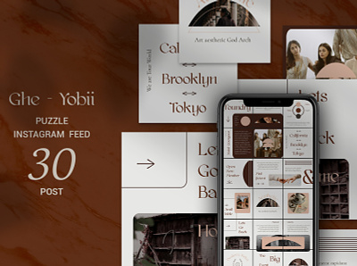 Ghe-Yobii Puzzle Instagram Feed creative ecommerce fashion feed feed template food stories instagram instagram banner instagram feed instagram template lifestyle stories modern photoshop photoshop feed shop feed social social media
