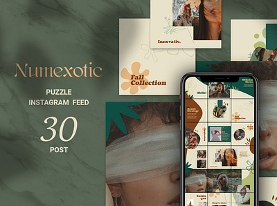 Numexotic Puzzle Instagram Feed ads advertising autumn autumn season azruca banner promotion fashion fashion ads fashion banner instagram instagram ads marketing october online shop online shopping promotions sales banners social media
