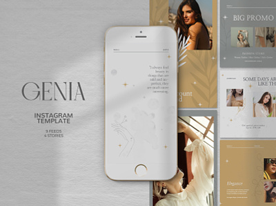 Genia Instagram Templates fashion banner fashion flyer fashion post fashion sale flyer greeting insta insta design insta post instagram instagram design instagram page instagram post instagram sale instagram store instagram template page storie photography post sale discount