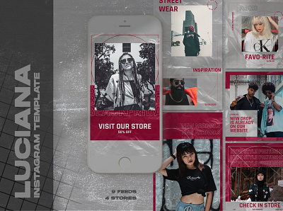 Luciana Instagram Templates branding business clothing design fashion graphic design instagram marketing style templates