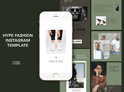 Hype Fashion Instagram Templates banner pack banners bundle business buy cloth clothes clothing coupon deal discount droll fashion google google adwords instagram marketing multi purpose multipurpose page