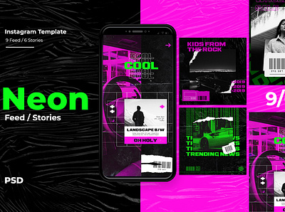 Neon Instagram Templates adroll animated animated banner banner pack banners business buy clothes clothing cloths coupon deal discount dress fashion flat flat design gif instagram marketing