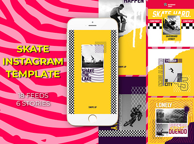Skate Instagram Templates competition extreme sports feed half pipe hip hop post poster ramp skate skate shop skateboard skateboarder skateboarding skater skaters skating social media sport stories street