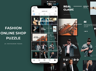 Fashion Online Shop Puzzle Instagram campaign clothing discount dress dress store facebook ad fashion fashion style fashion week fast shipping flat design multipurpose offer post psd sale shopping social media banner social media newsfeed