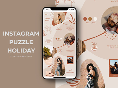 Instagram Puzzle Holiday Templates campaign clothing discount dress dress store facebook ad fashion fashion style fashion week fast shipping flat design instagram multipurpose offer post psd sale shopping social media banner