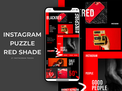 Instagram Puzzle Red Shade