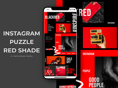 Instagram Puzzle Red Shade campaign clothing discount dress dress store facebook ad fashion fashion style fashion week fast shipping flat design multipurpose offer post psd sale shopping social media banner social media newsfeed