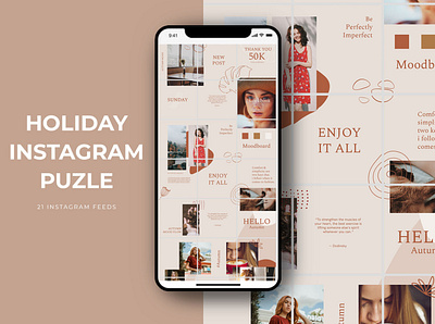 Holiday Instagram Puzzle adroll banner set banners business discount dress fast shipping flat design google adwords instagram instagram post instagram puzzle offer online shop post psd puzzle sale sales set