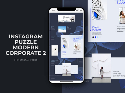 Instagram Puzzle Modern Corporate banner pack banners business company corporate design feed instagram instagram instagram puzzle marketing post