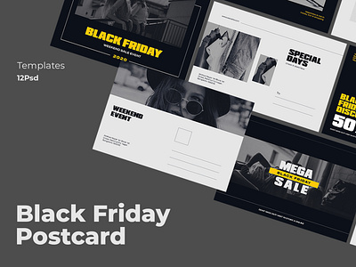 Black Friday Postcard black friday business card design marketing post postcard postcard templates