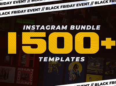 INSTAGRAM BUNDLE 1500+ Templates banner pack banners black friday business clothes clothing discount fashion instagram marketing post sport